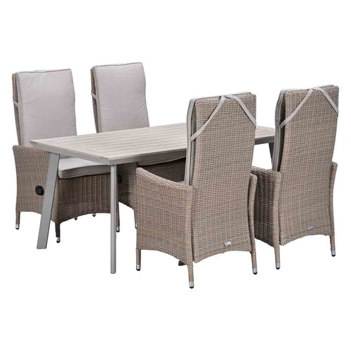 Garden Impressions Tuinset Collin 5-delig - Penedo tuintafel 160x90 taupe