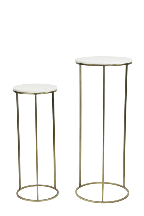 Light & Living zuil RICARDO - Ø41x102cm - wit - Set van 2