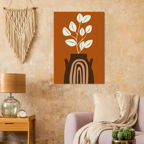 Artfulprints Poster met Lijst Boho – Terracotta life   - A4 21x29.7 cm - Terracotta