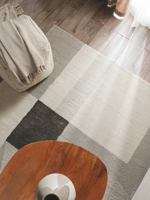 benuta vloerkleed Tacoma - crème/grijs - 240x340 cm