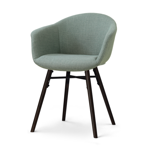 Nolon Nena-Otis Eetkamerstoel Saliegroen - Zwarte Houten Poten - vtwonen shop