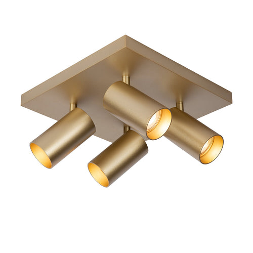 Atmooz plafondlamp Era 4 - goud - Ø 26 x H 12 cm - GU10