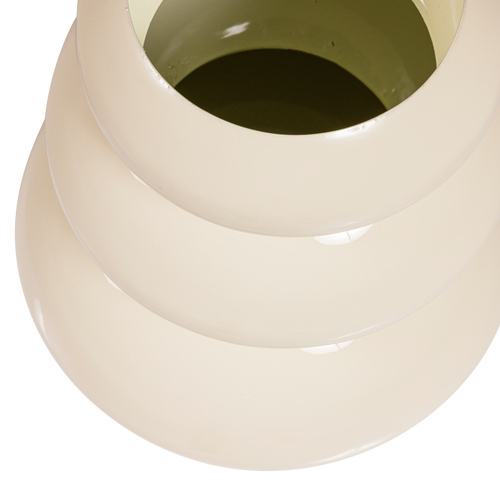 WOOOD vaas Tera - Metaal - Hoogglans Lichtgeel - 35x28x28