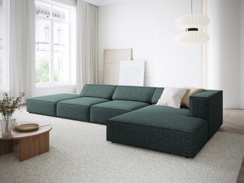 Cosmopolitan Design rechter hoekbank Arendal 5-zits, chenille, olie - 166x341x70cm