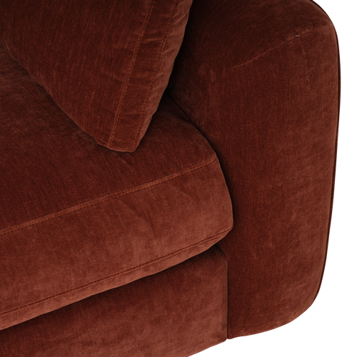vtwonen 3-zits bank Chunky - Chenille - Bruin - 82x240x108