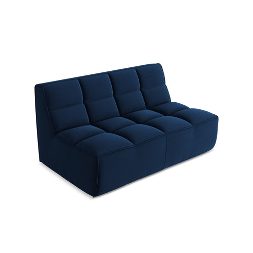 LaMiaSofa Tweezits modulaire bank Belluno - velours - koningsblauw - 160x93x75