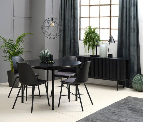 Rebellenclub Eetkamertafel Noka - ø120 cm - Zwart