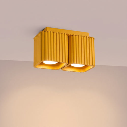Sollux Lighting Plafondlamp RIFF 2 geel GU10 - 20,5x10x12cm