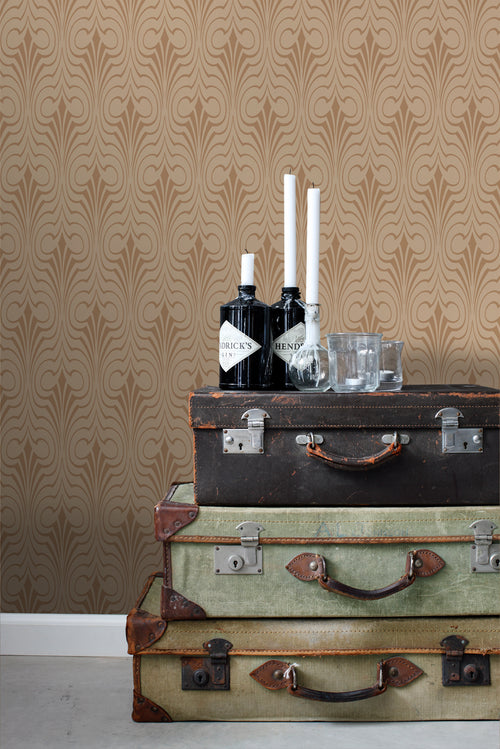 ESTAhome behang grafische vorm terracotta roze - 50 x 900 cm - 139635 - vtwonen shop