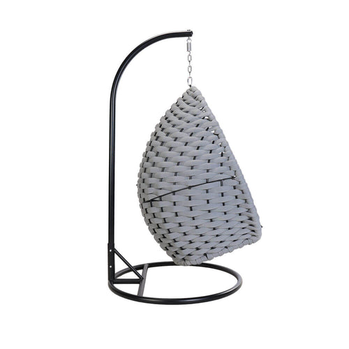 HOME DELUXE Hangstoel van touwwerk CADEIRA lichtgrijs - 1-zits