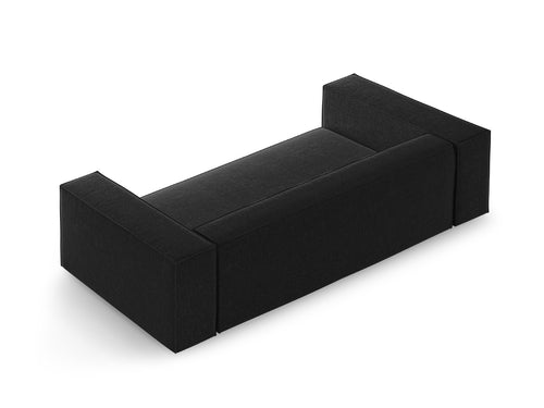 Cosmopolitan Design Bank Arendal 2-zits, chenille zwart - 102x180x70cm