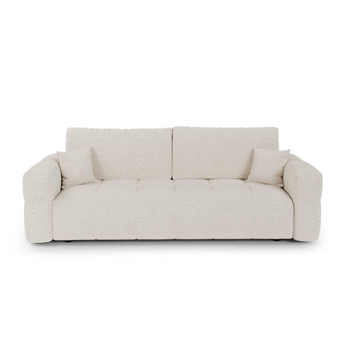 Premium Interiors - Slaapbank met opbergruimte VIBE - bouclé-stof crème 247cm