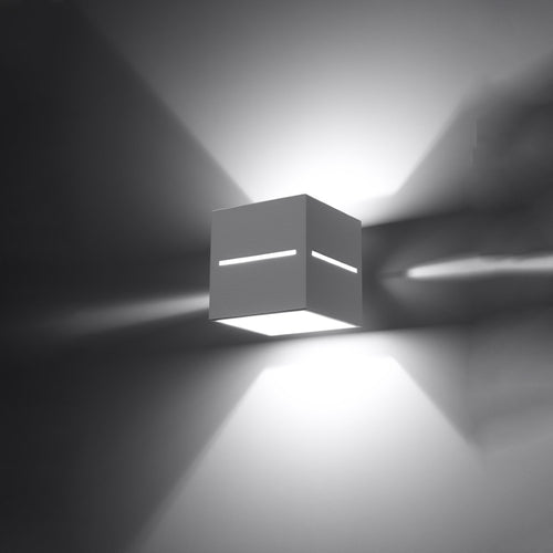 Sollux Lighting Wandlamp LOBO wit - 10x12x10cm