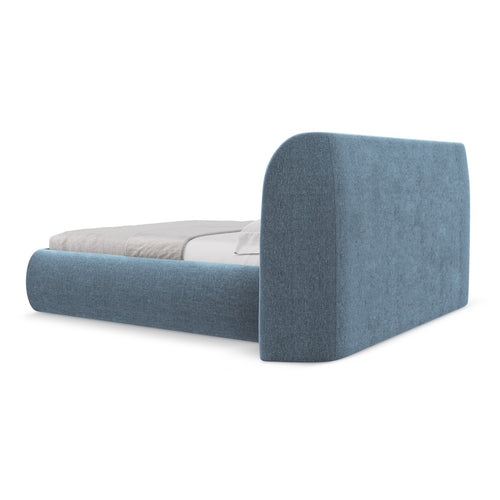 LaMiaSofa Bed met opbergruimte Trieste - chenille stof - jeans - 230x215x110