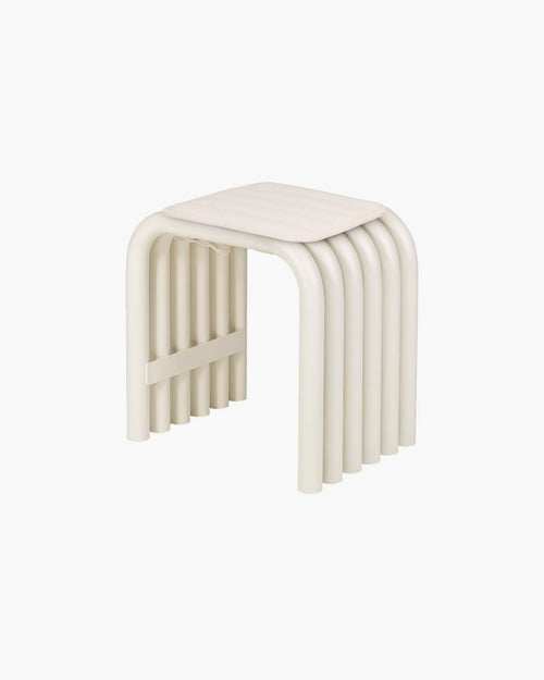 noo.ma Nokk Stool Cushion - waterdicht zitkussen voor buiten, Piazza Beige, 33 x 29,5 x 1 cm