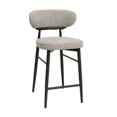 DÉJA Living Barkruk Milan - Beige/Brons - Zithoogte 75cm - Set van 2