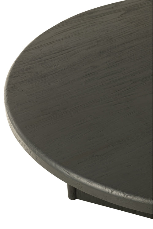 J-Line tafel Rond - hout - zwart