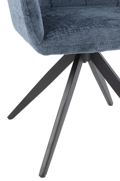 J-Line stoel Louna - ijzer/acryl - blauw
