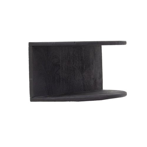 Giga Meubel Zwevend Nachtkastje Vera - Zwart - Mangohout - 45x28x22cm - vtwonen shop