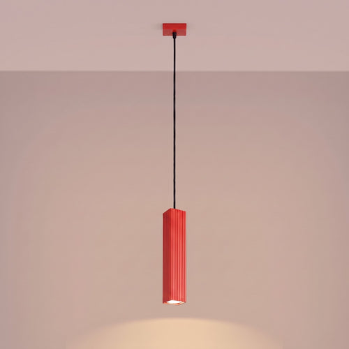 Sollux Lighting Hanglamp RAYO 1 rood - 8x8x118cm