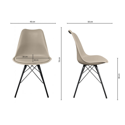 Kick kuipstoel Metal Luuk - Taupe