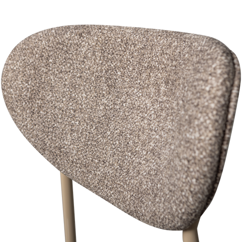 WOOOD eetkamerstoelen Valor - Polyester - Zand - Set van 6 - vtwonen shop