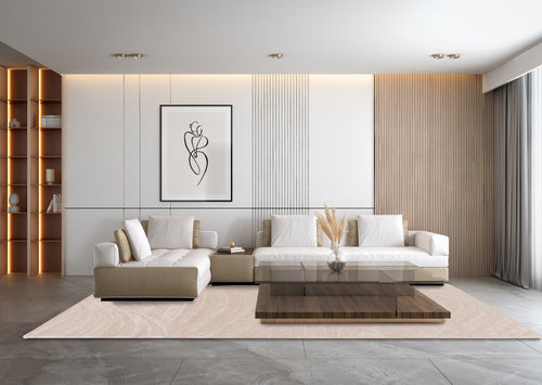 AFK Living vloerkleed Wave - reliëfeffect - beige - 120 x 170 cm - vtwonen shop