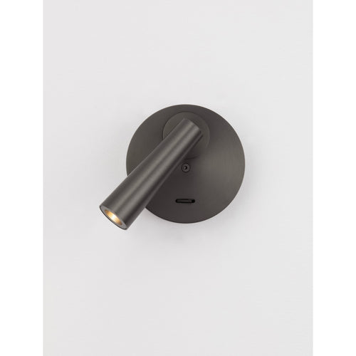 Nova Luce TICO Leeslamp voor aan de muur, zwart nikkel, LED 3W 189lm 3000K, aan/uit-schakelaar