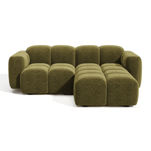 Premium Interiors - Modulaire bank MOSS - fluweel met structuur  180cm