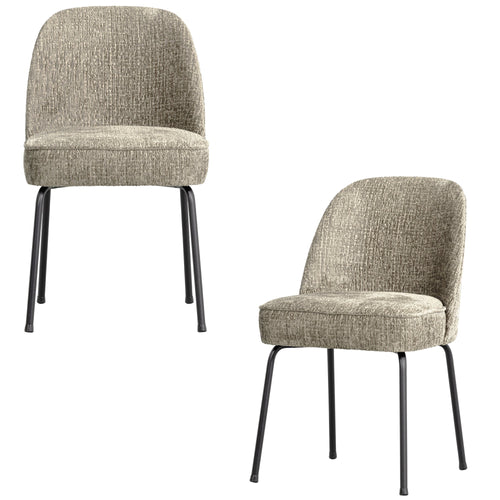 BePureHome eetkamerstoelen Vogue - Velvet - Wheatfield - Set van 2 - vtwonen shop