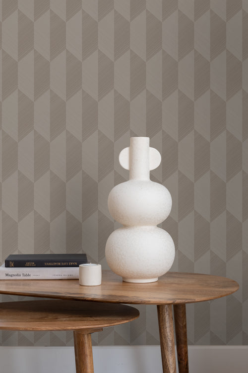 Origin Wallcoverings behang 3D-motief taupe - 50 x 900 cm - 348039 - vtwonen shop