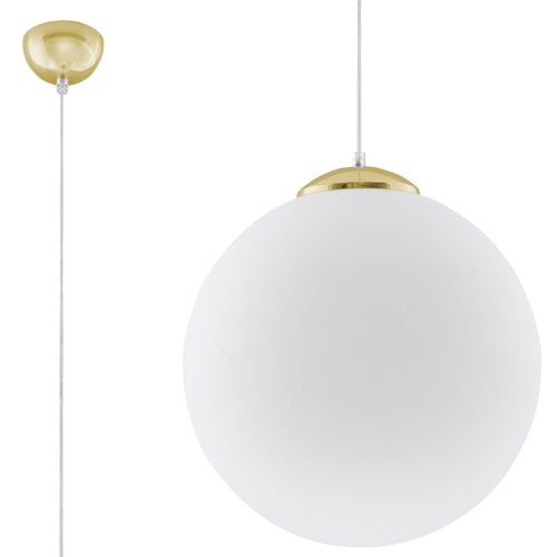 Sollux Lighting Hanglamp UGO 40 goudkleurig - 40x40x130cm