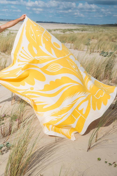 noo.ma LINO Katoenen deken - Yellow Mellow - vtwonen shop