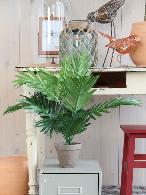 Mica Decorations Areca Palm Kunstplant in Bloempot Stan - H45 x Ø60 cm - Groen