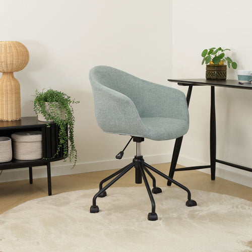Nolon Nout-Otis Bureaustoel Zacht Groen - Armleuningen - Zwart - vtwonen shop