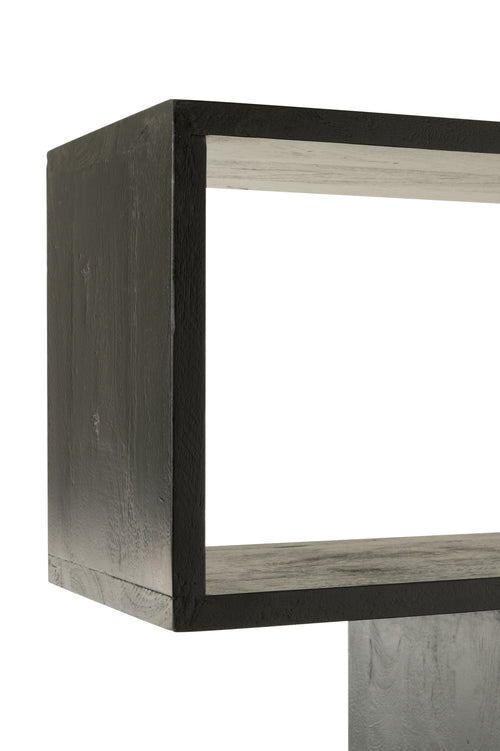 J-Line boekenkast Verticaal Latten - hout - zwart - vtwonen shop