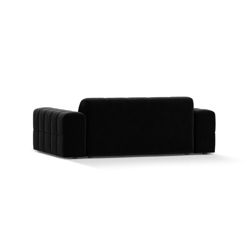 Cosmopolitan Design - Bank Chicago 2-zits, flueel zwart - 102x178x78cm