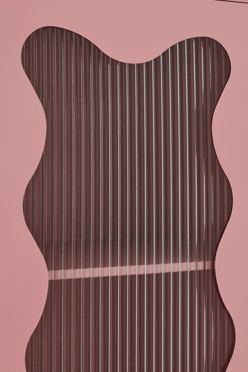 J-Line kast Golf - ijzer/glas - lichtroze