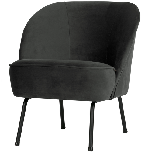 BePureHome fauteuil Vogue - Velvet - Zwart - 69x57x70 - vtwonen shop