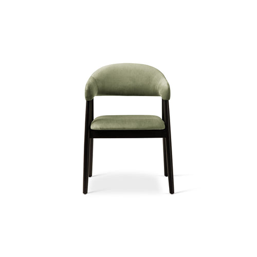 Set van 2 fluwelen stoelen Adra flueel groente - 59x56x77cm