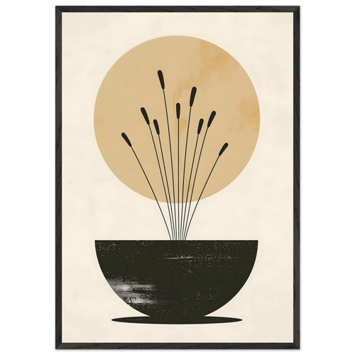 Artfulprints Poster met Lijst Boho – Sun bowl   - 70x100 cm - Meerkleurig