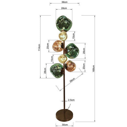 Kare Design Vloerlamp Burbuja 168cm veelkleurig