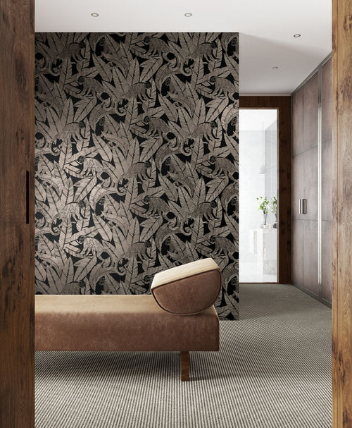 Masureel behang bladeren grijs - 53 cm x 10.05 m - 630846 - vtwonen shop