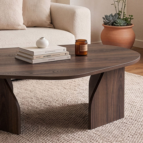 Calicosy - ROCK Salontafel met brede poten - Steen - 60x100x35 cm