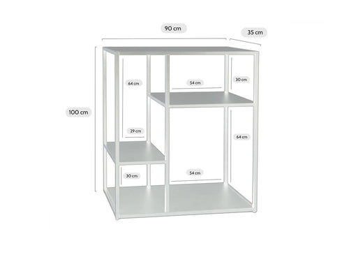 MaximaVida metalen wandkast Finn 90 x 35 x 100 cm ivoor - vtwonen shop