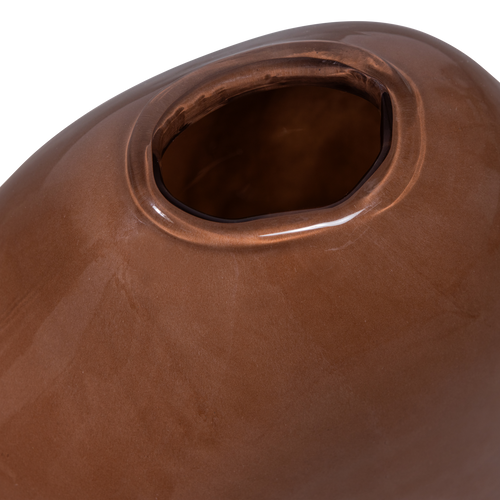 WOOOD vaas Sahil - Glas - Bruin - vtwonen shop