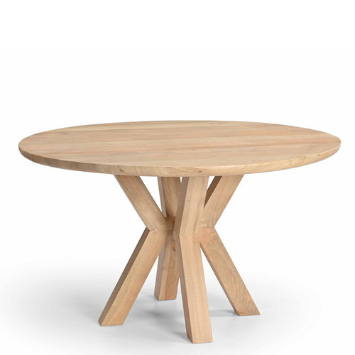 Giga Meubel Eettafel Heleen - Rond - Mangohout - 130cm