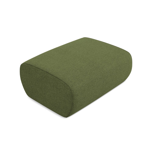 LaMiaSofa Poef Palermo - chenille stof - flessengroen - 100x70x39