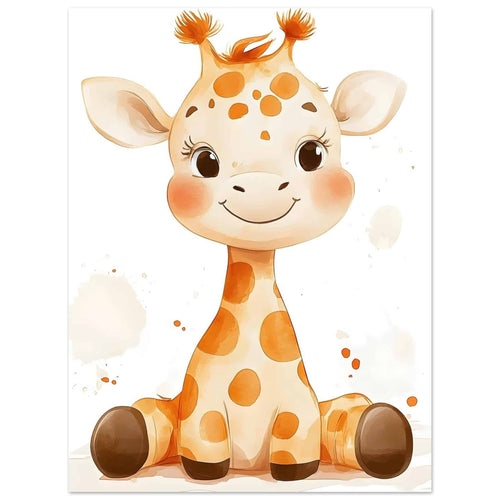 Artfulprints  Schattige baby giraffe   poster 30x40 cm - vtwonen shop