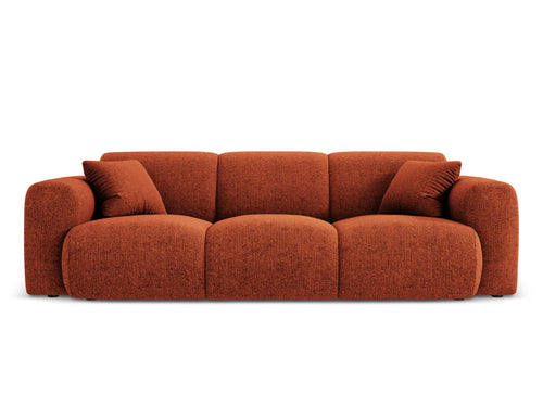 Cosmopolitan Design Bank Nolio 3-zits, chenille, terracotta - 95x235x72cm